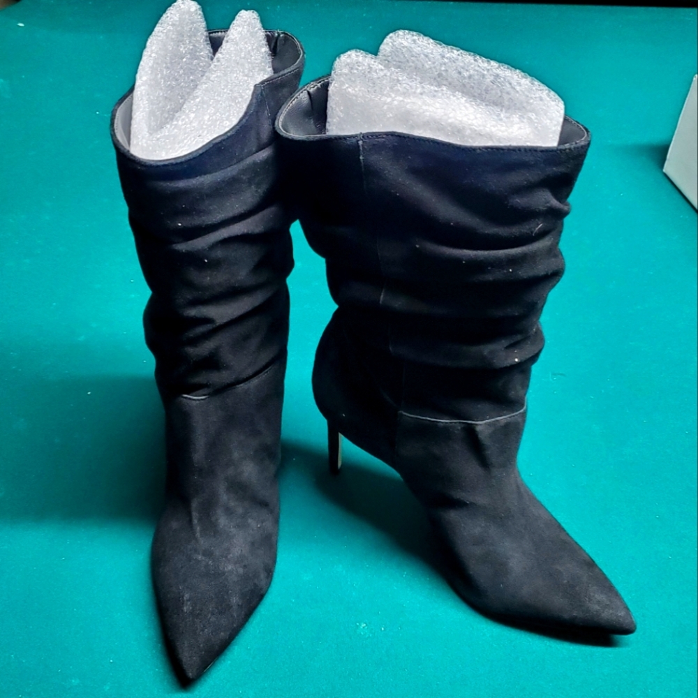 Schutz Ashlee Black Suede Boot 8.5B